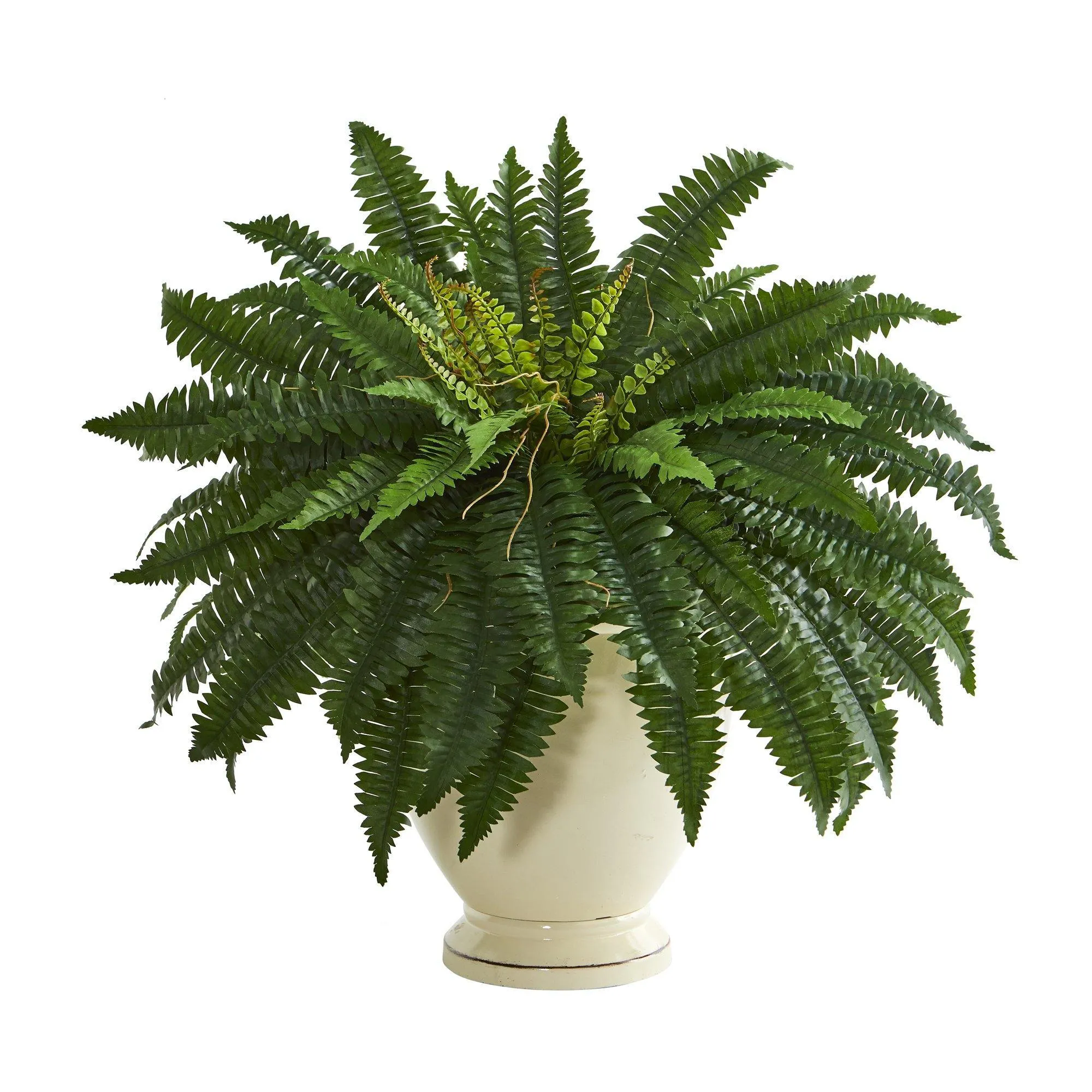 2’ Double Boston Fern Artificial Plant in Decorative Urn