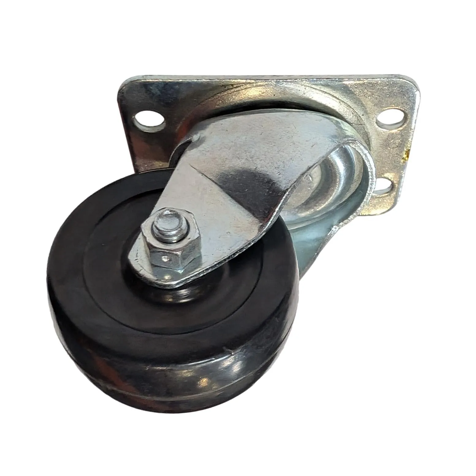 2" x 15/16" Soft Rubber Wheel Swivel Caster - 90 lbs. Capacity (4-Pack)