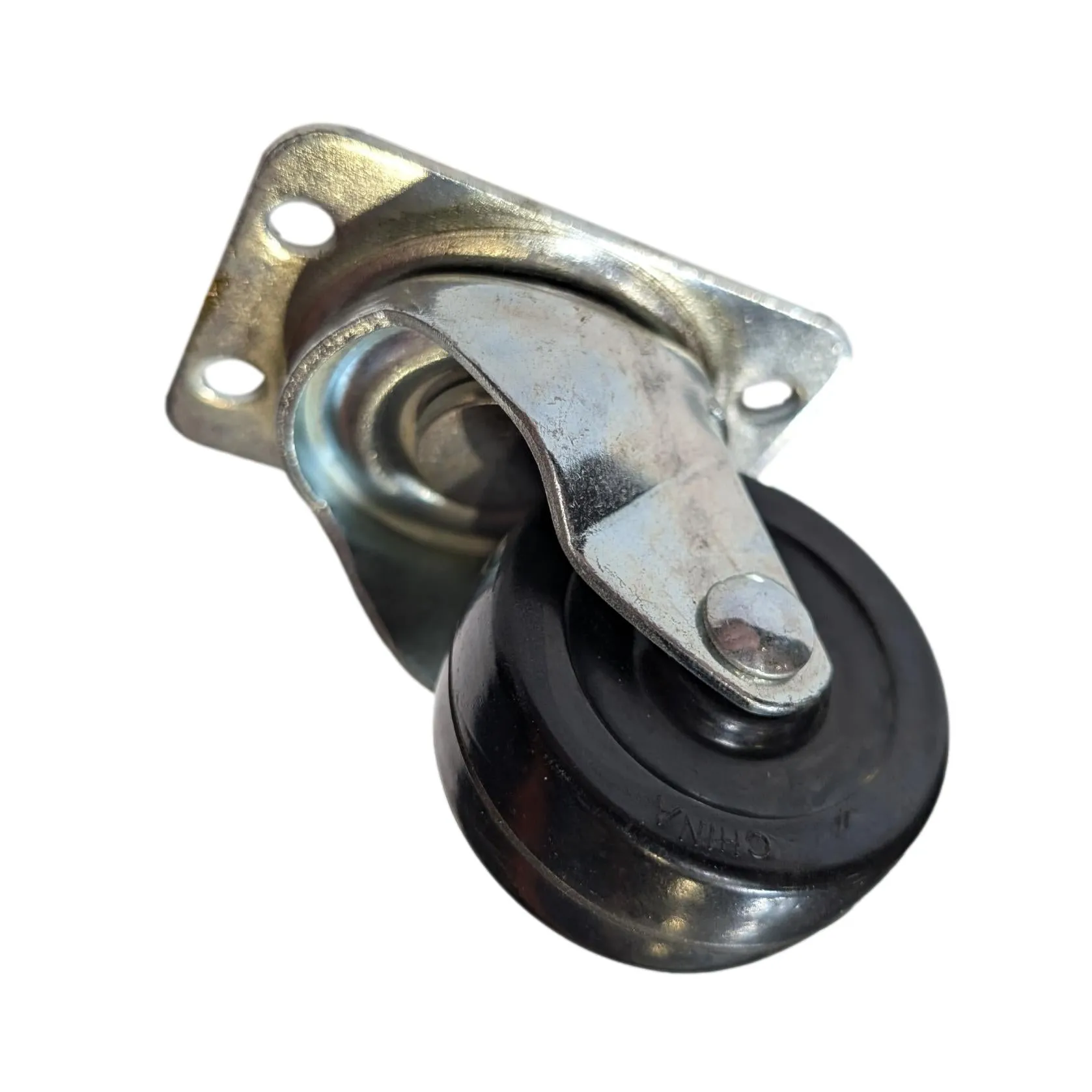 2" x 15/16" Soft Rubber Wheel Swivel Caster - 90 lbs. Capacity (4-Pack)