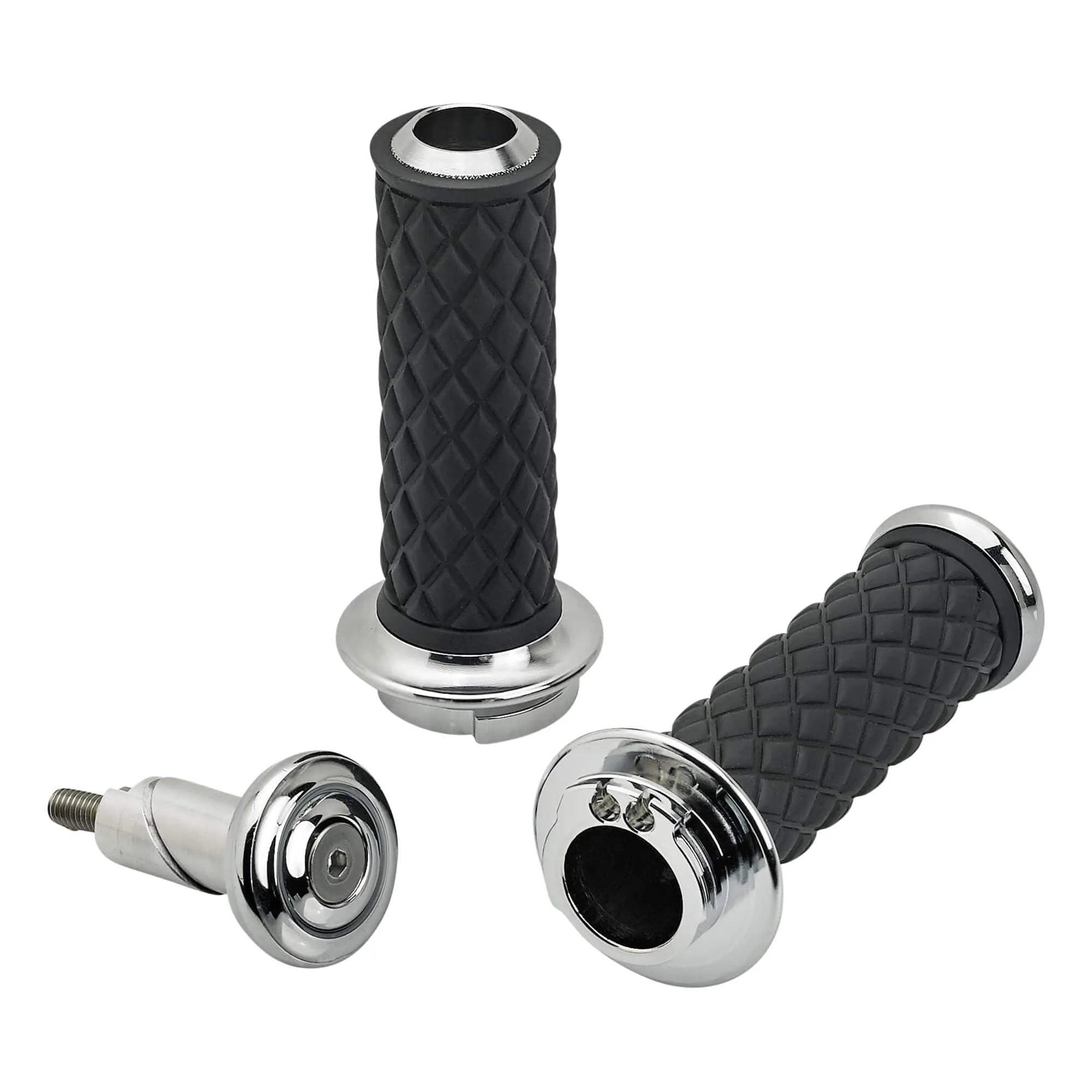 AlumiCore Grip Set Dual Cable - Chrome