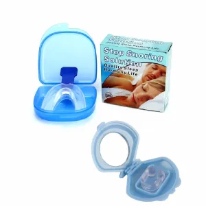 Anti Snoring Mouthguard & Nose Clip with Protective Cases