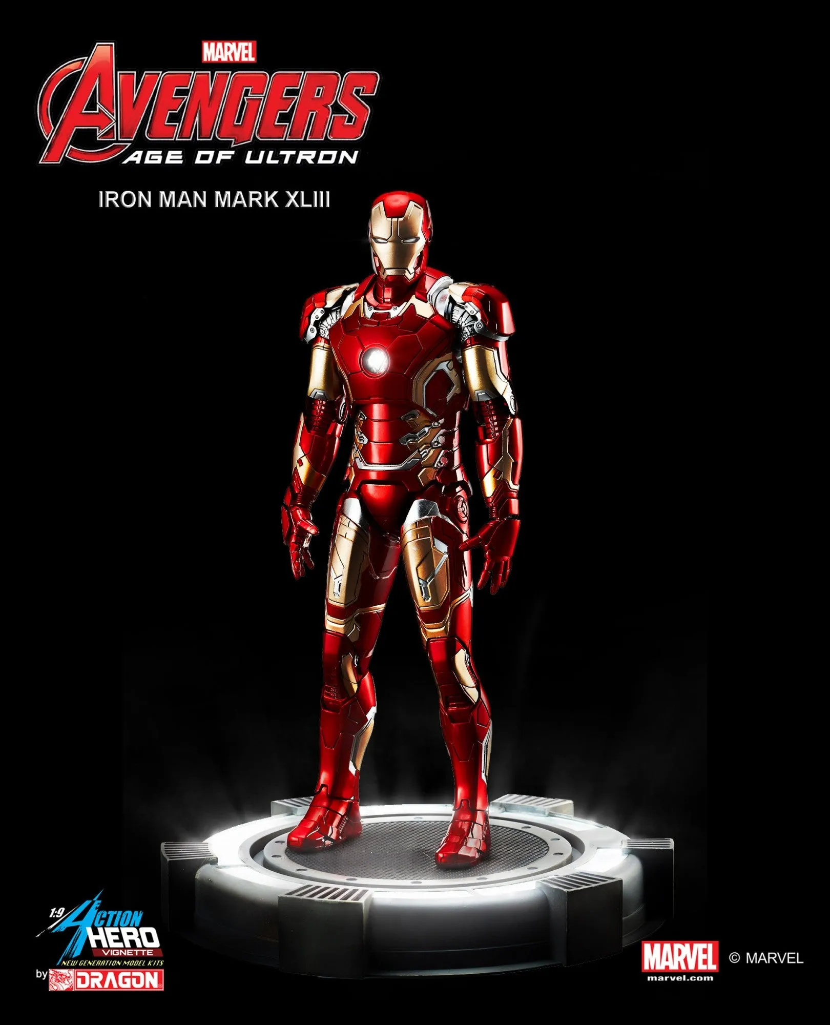 AVENGERS: AGE OF ULTRON Iron Man Mark XLIII Multi-Pose Version 1/9 Action Hero Vignette