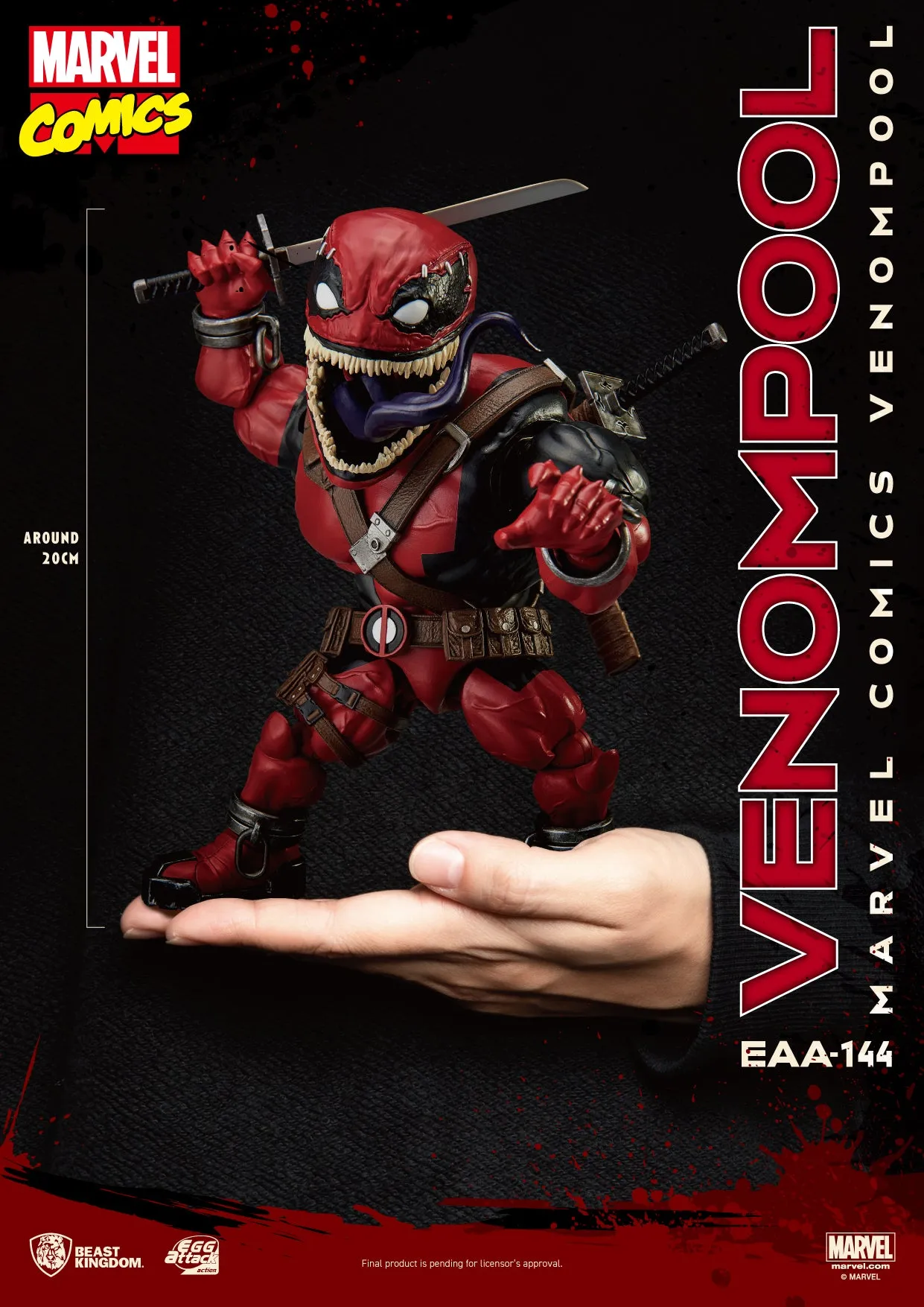 Beast Kingdom EAA-144 Marvel Comics Venompool Egg Attack Action Figure