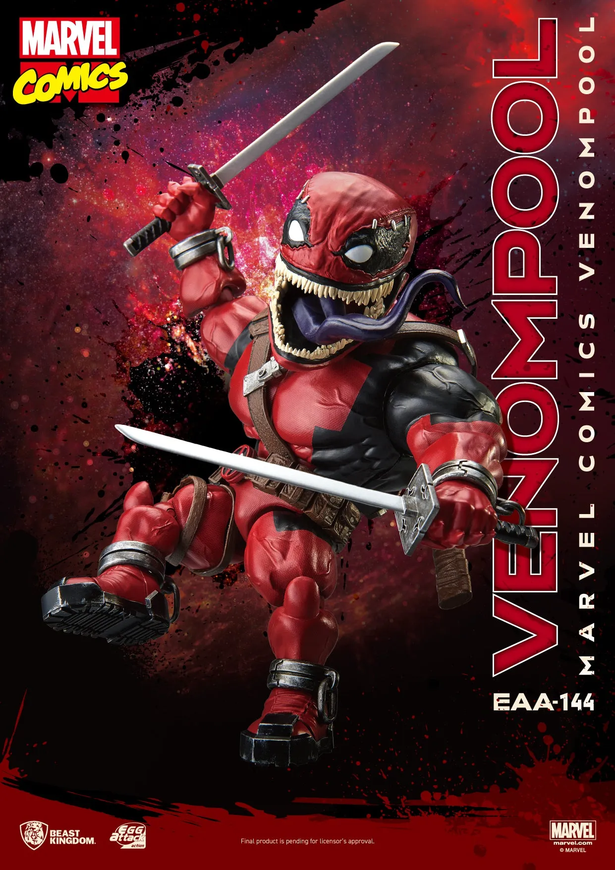 Beast Kingdom EAA-144 Marvel Comics Venompool Egg Attack Action Figure