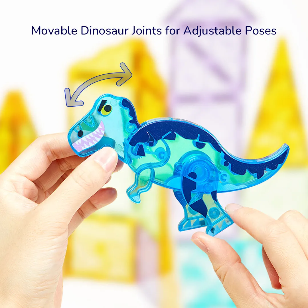 Colorful Magnetic Tiles: Jurassic Adventure 48P