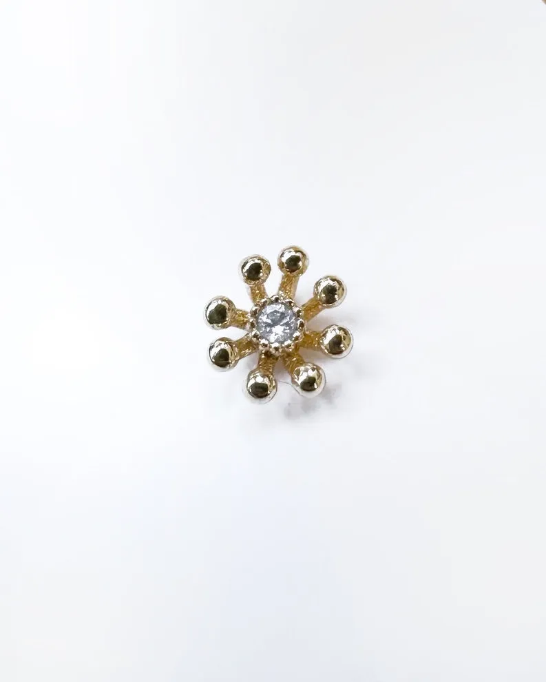 CZ Burst Stud Earrings