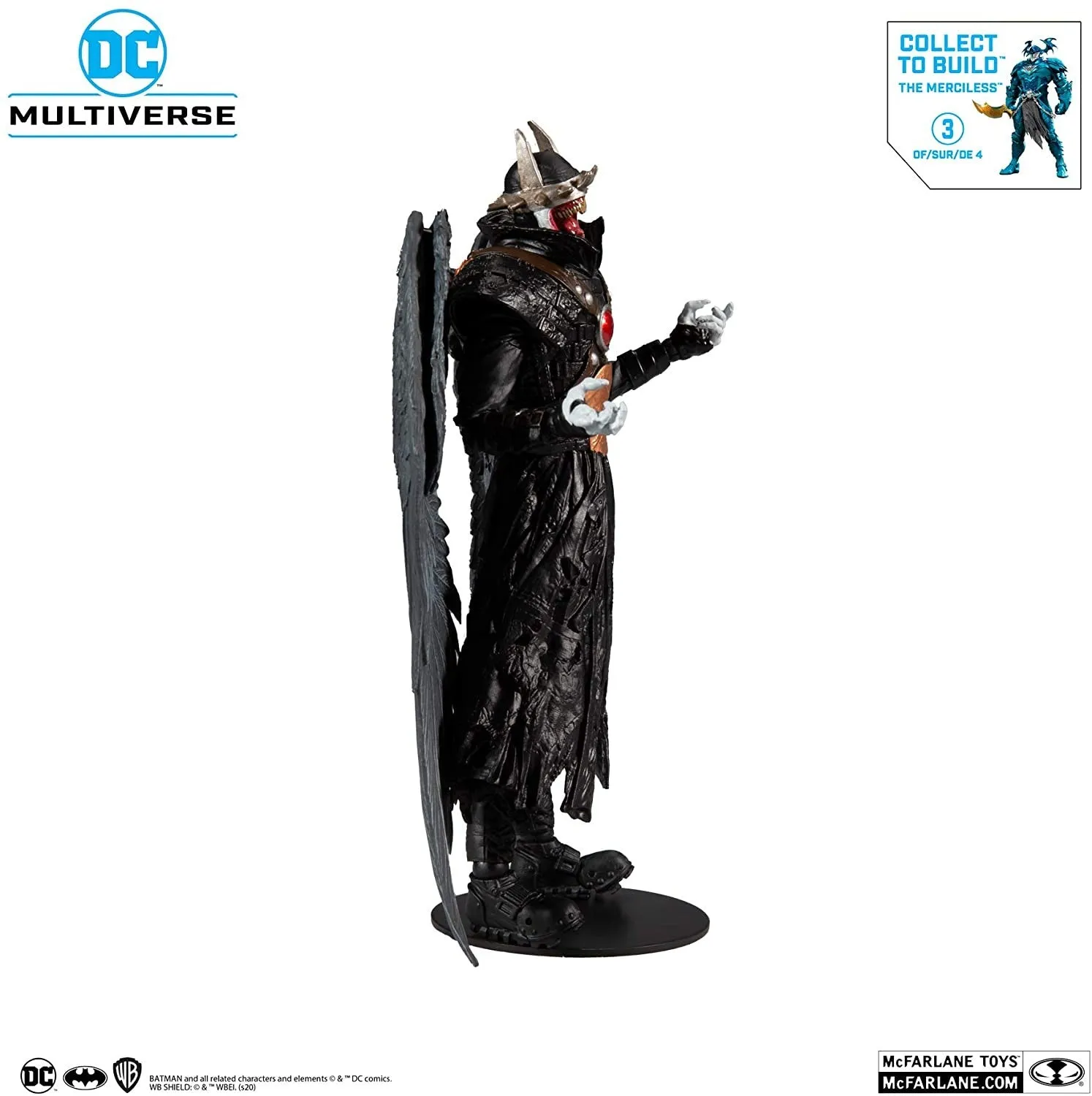 DC Multiverse Batman Who Laughs with Sky Tyrant Wings 7" Inch Action Figure and Build-A Parts for 'The Merciless' Figure