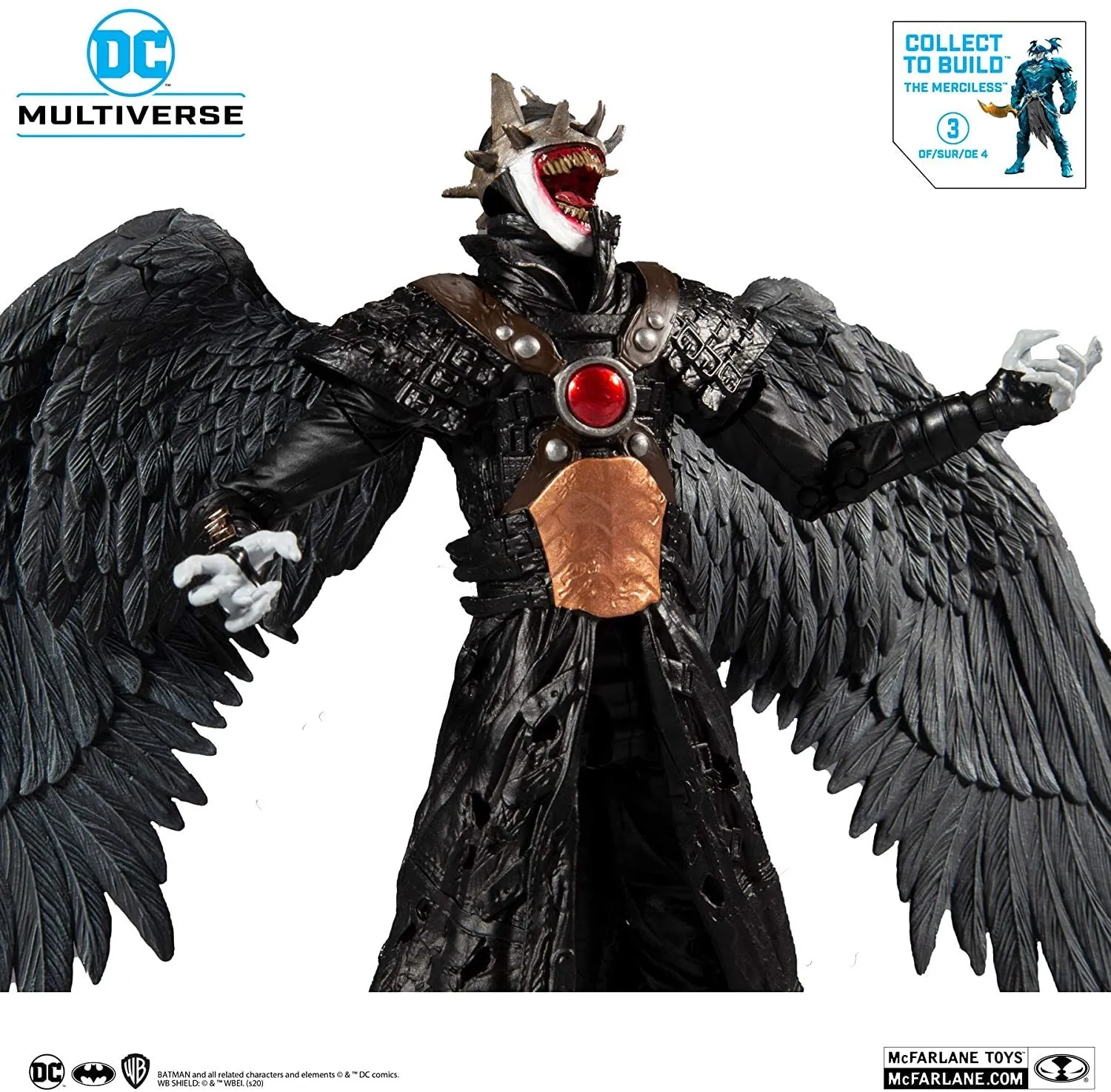 DC Multiverse Batman Who Laughs with Sky Tyrant Wings 7" Inch Action Figure and Build-A Parts for 'The Merciless' Figure