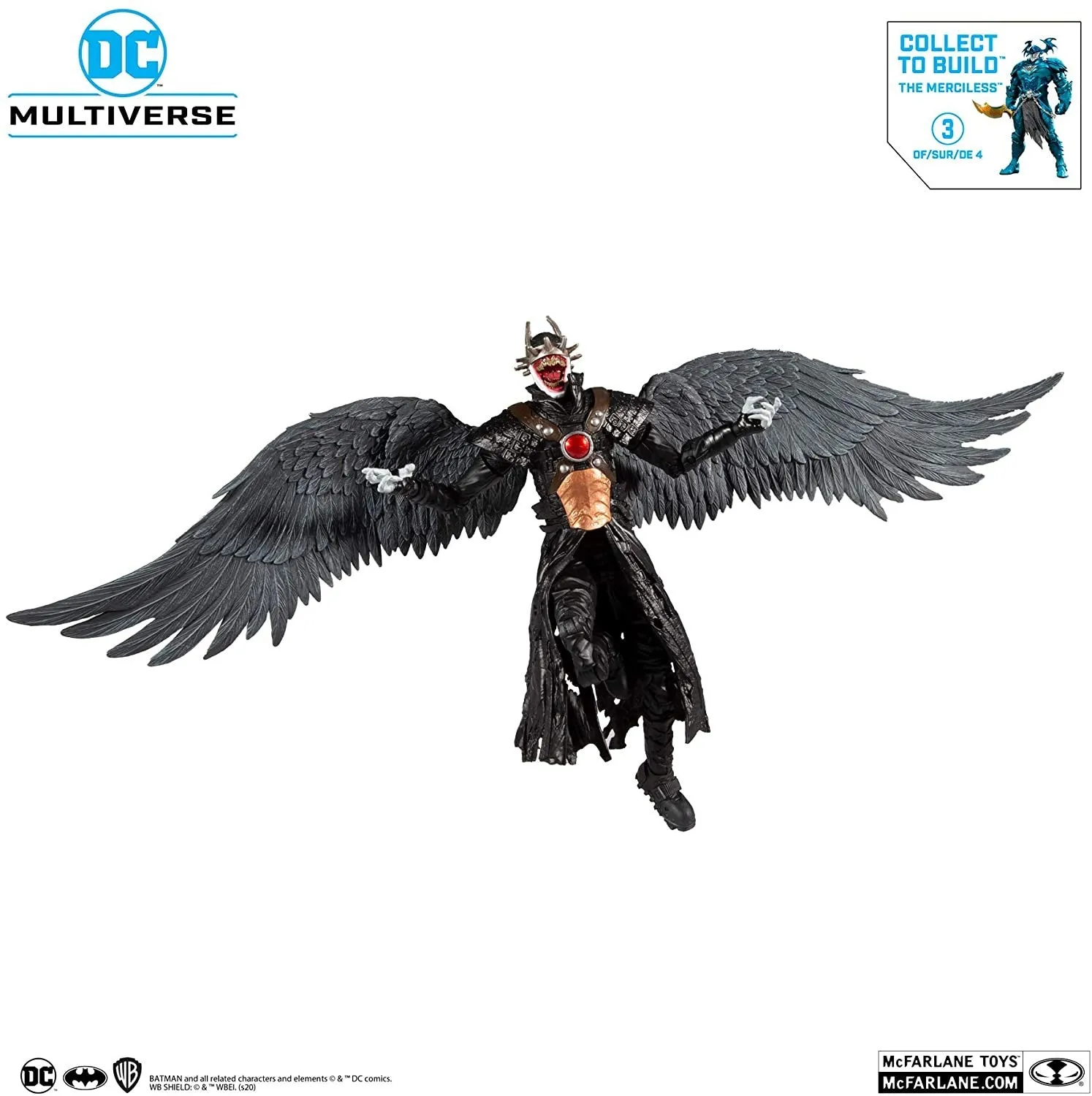 DC Multiverse Batman Who Laughs with Sky Tyrant Wings 7" Inch Action Figure and Build-A Parts for 'The Merciless' Figure