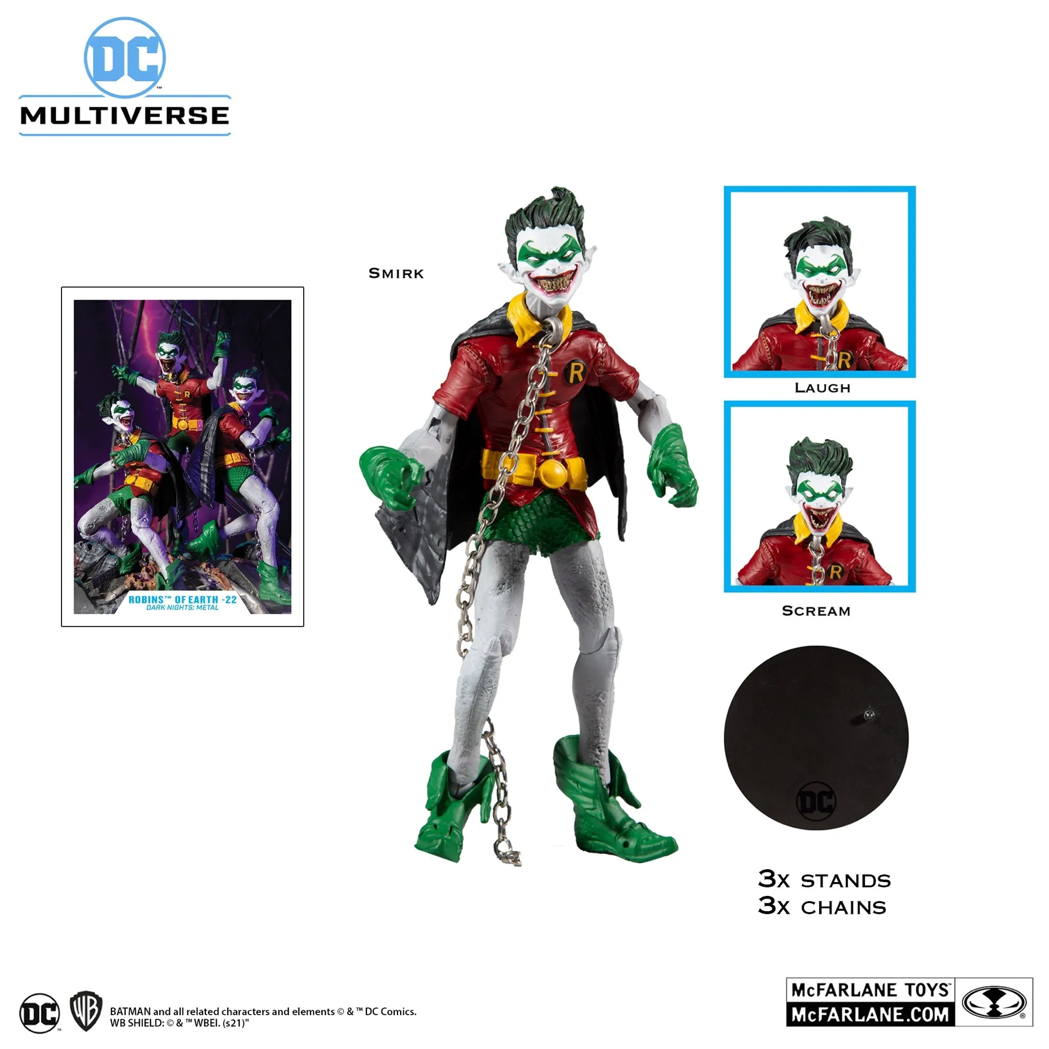 DC Multiverse - Dark Nights: Metal - The Batman Who Laughs & Robins of Earth-22 - 7IN Action Figure Multipack