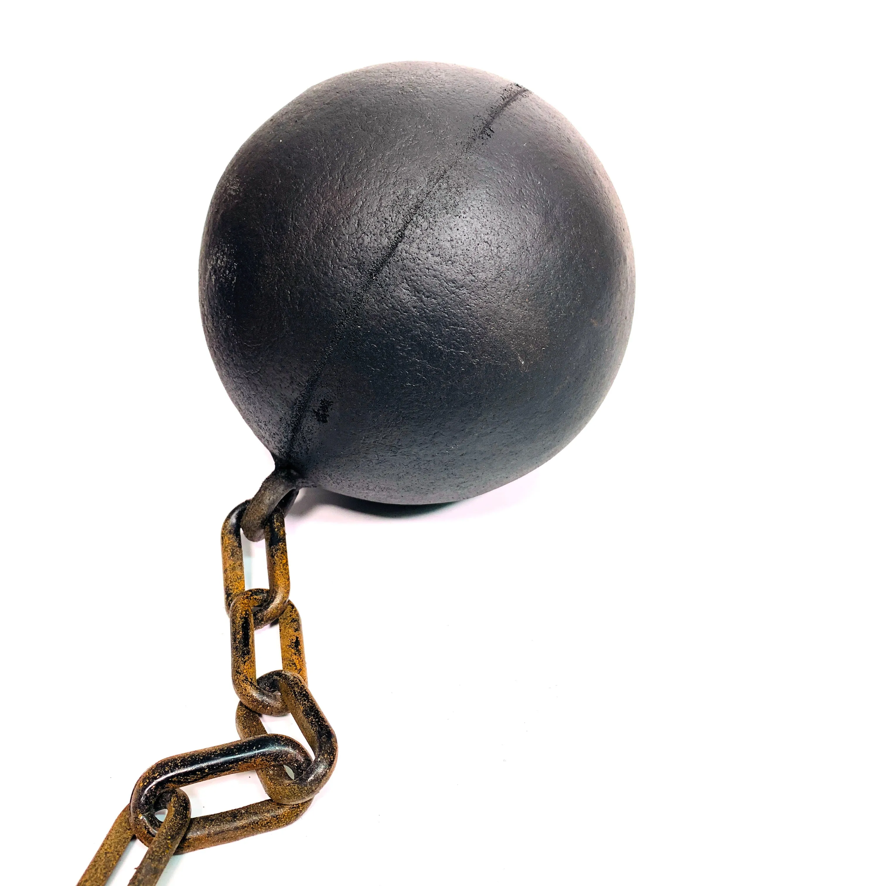 Foam Rubber Ball with Plastic Chain & Prop Leg Iron - Action Prop