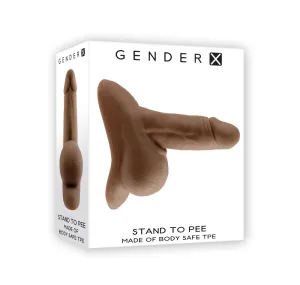 Gender X STAND TO PEE - Dark - Brown Realistic Stand-To-Pee Funnel