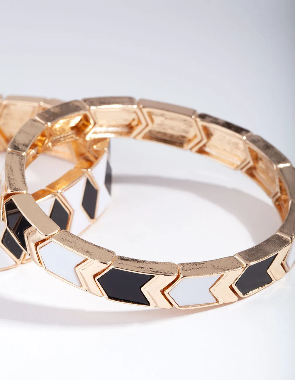 Gold Triangle Enamel Bracelet Pack