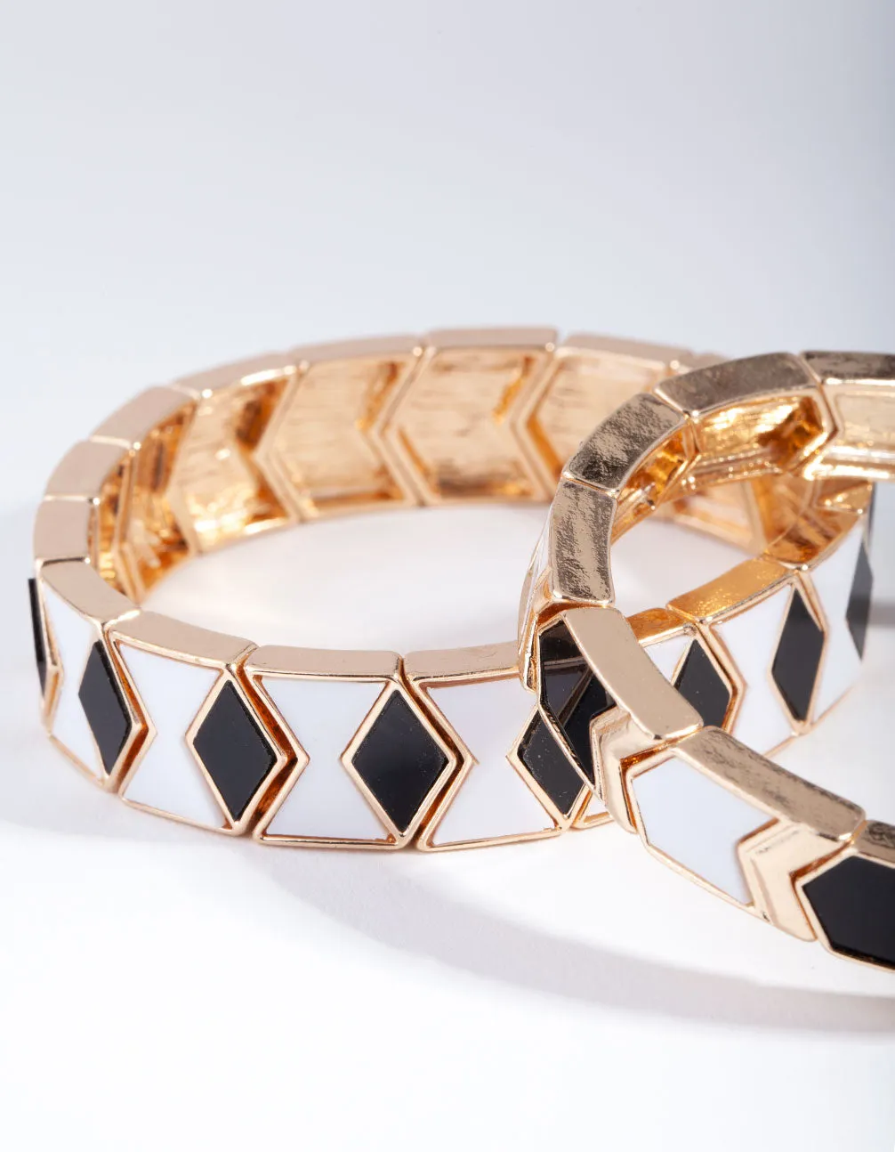 Gold Triangle Enamel Bracelet Pack