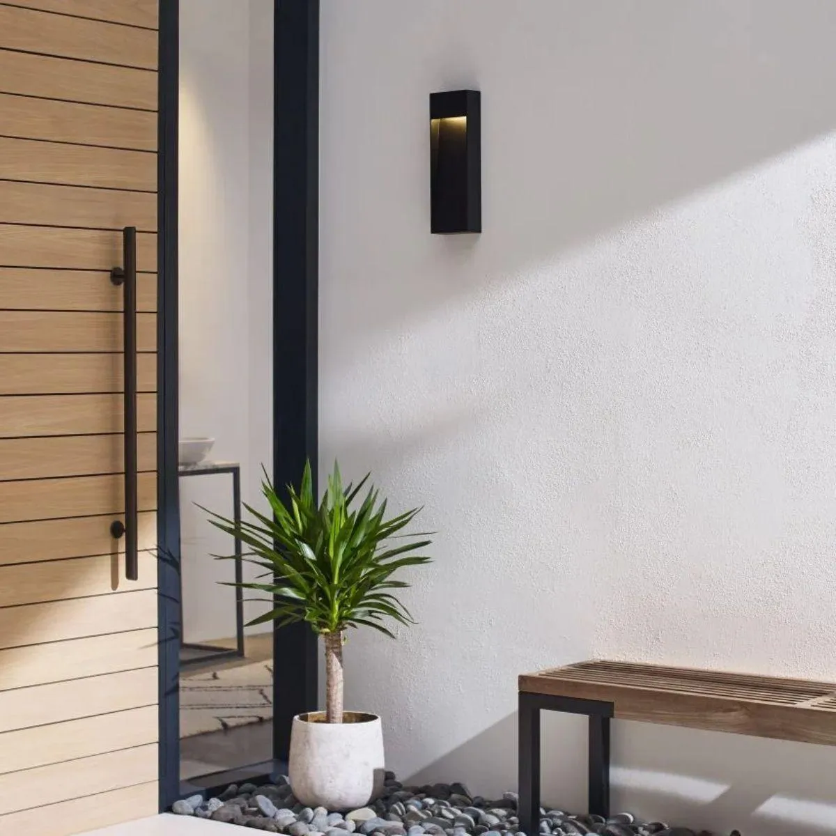 Inga 15 In. LED Outdoor Wall Sconce Black Finish