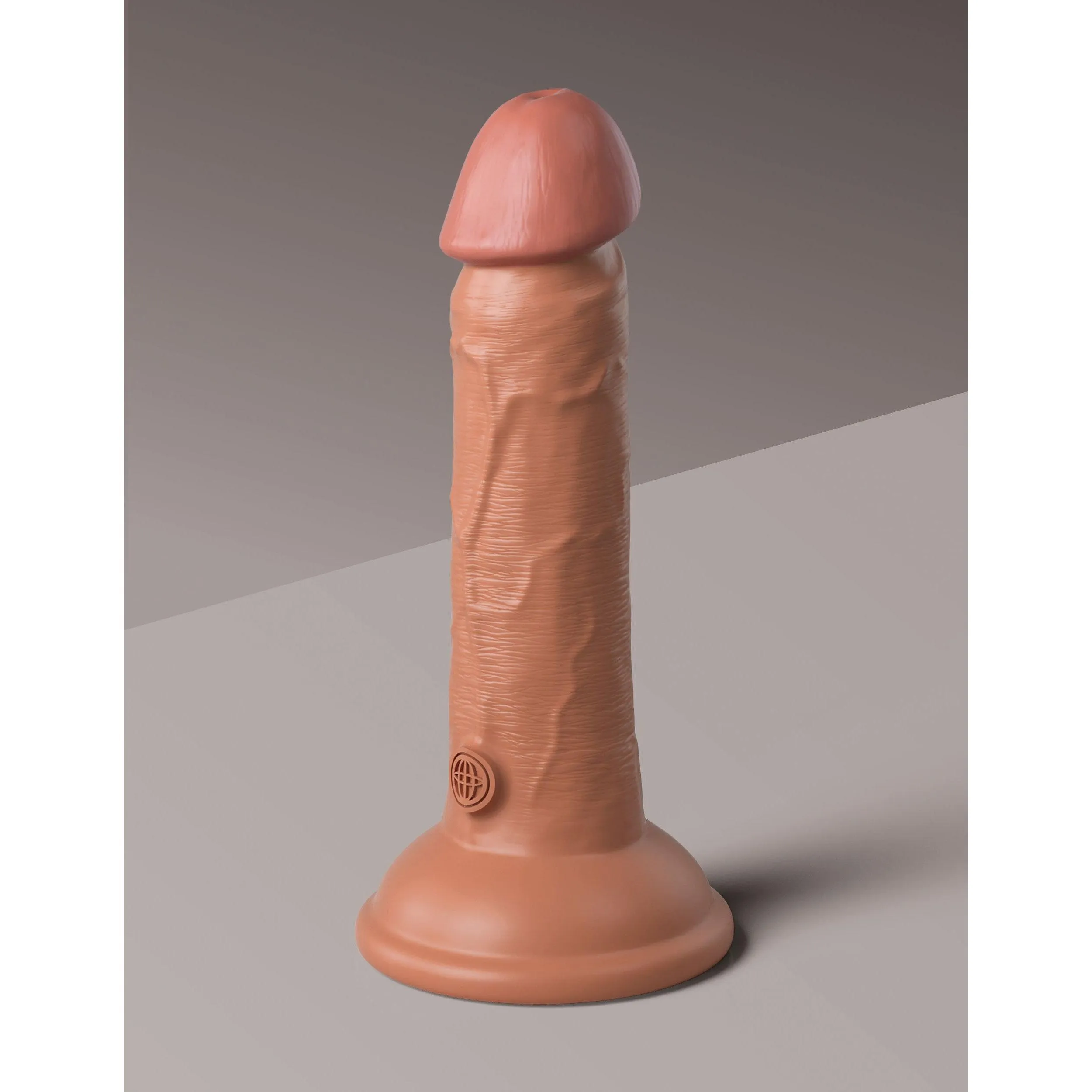 King Cock Elite 6 Inch Silicone Dual Density Cock  - Tan