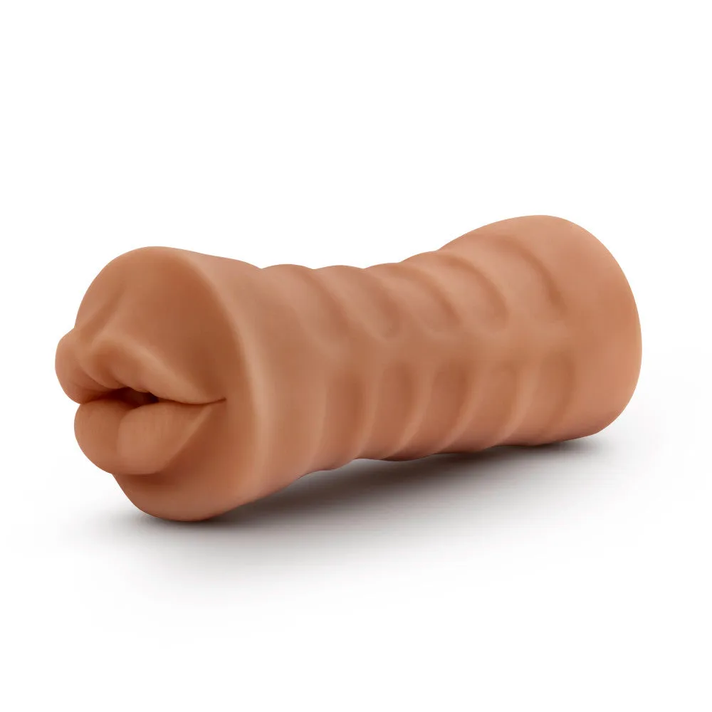 M For Men By Blush® | Isabella Realistic Mocha Vibrating Masturbator / Stroker