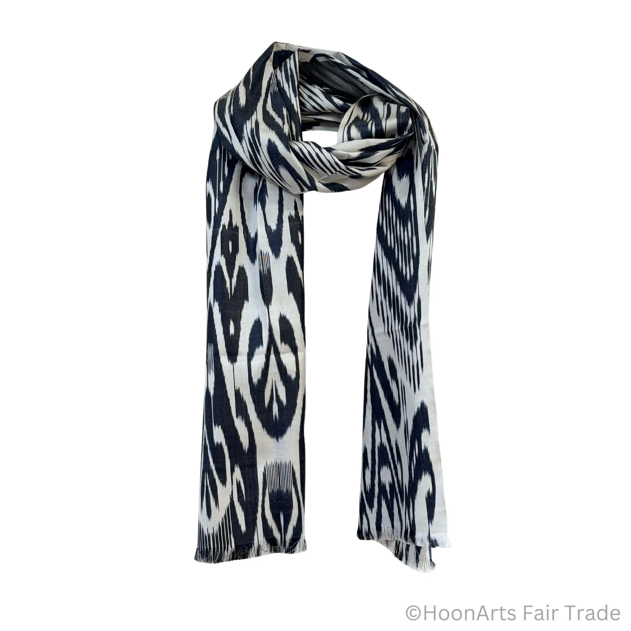 Madina Cotton-Silk Ikat Scarf