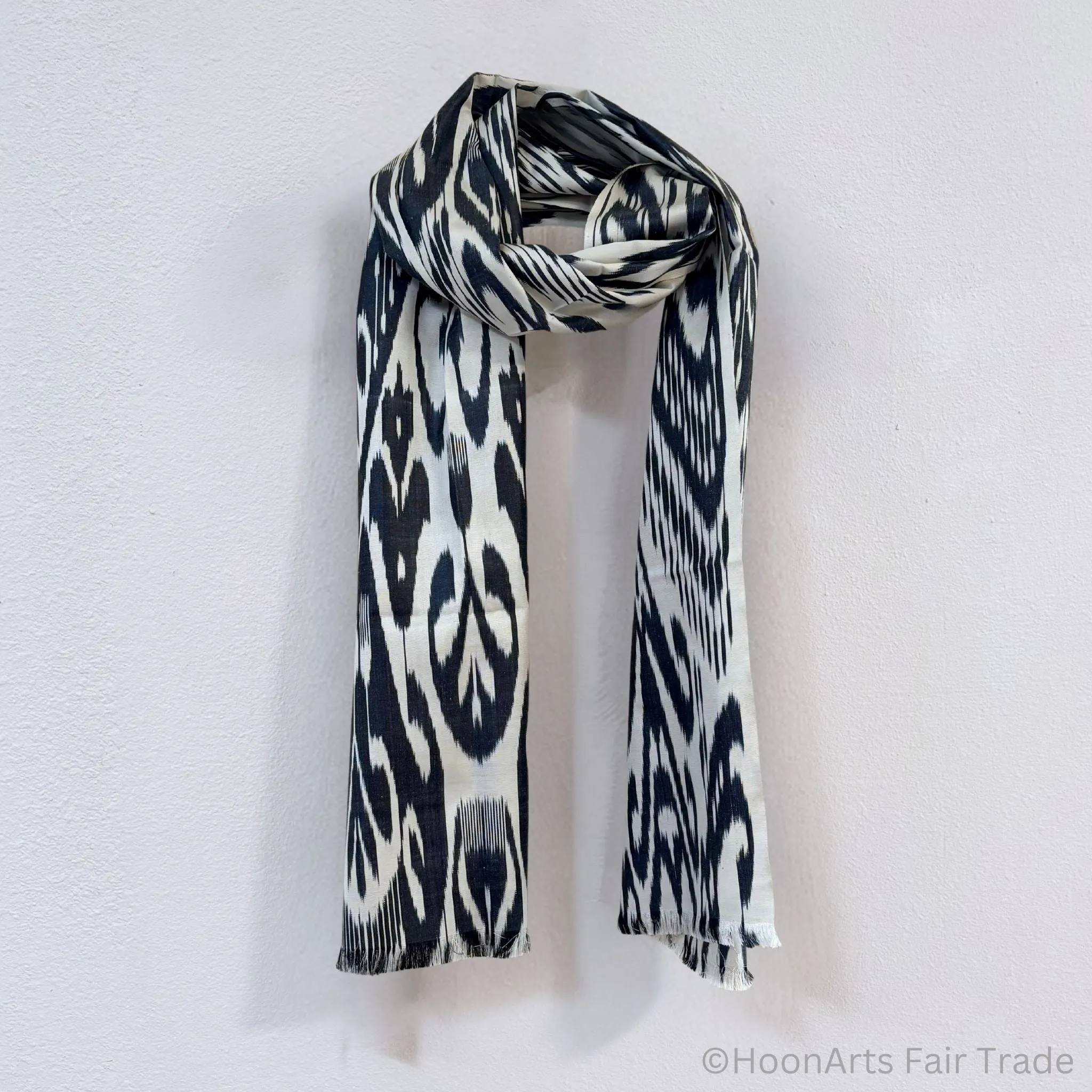 Madina Cotton-Silk Ikat Scarf