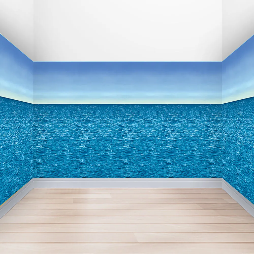 Ocean Sea & Blue Sky Backdrop Decoration - 9.14m