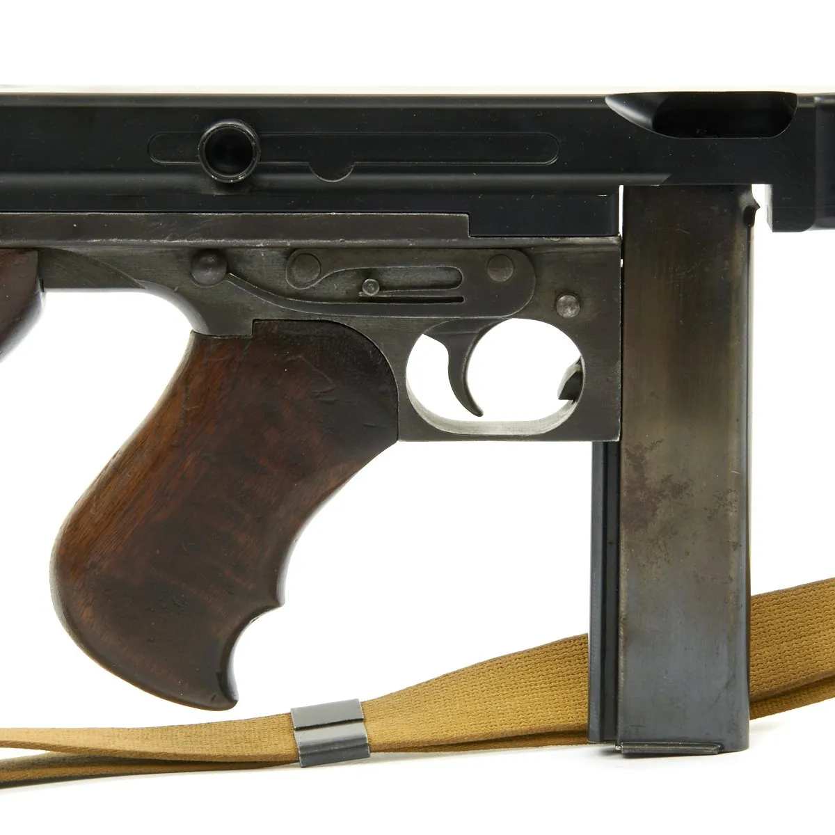 Original U.S. WWII Thompson M1A1 Display Submachine Gun with Original Sling and Accessories