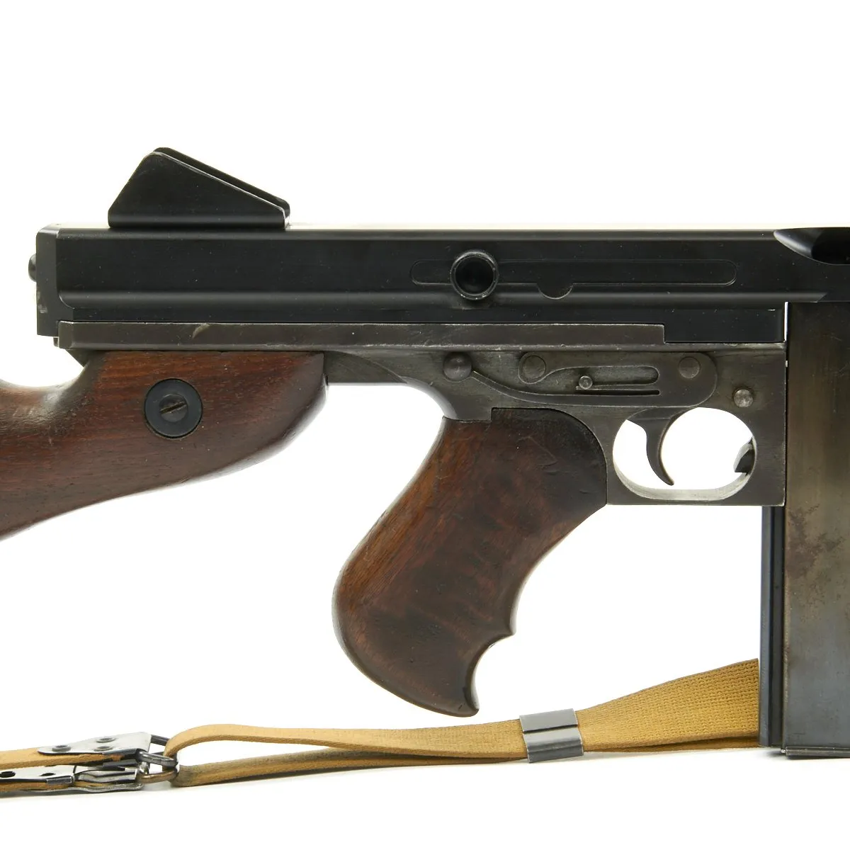 Original U.S. WWII Thompson M1A1 Display Submachine Gun with Original Sling and Accessories