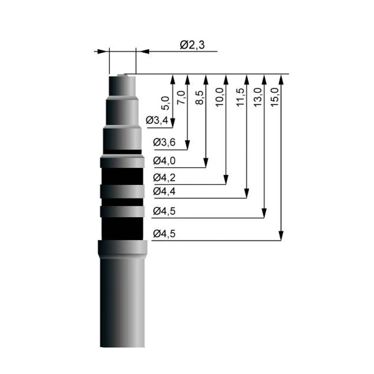 Osteotome 230 Straight Single Pack for Magnetic Mallet