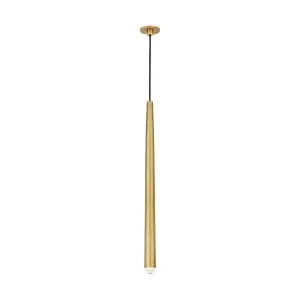 Pylon 19 in. LED Pendant Light Natural Brass Finish