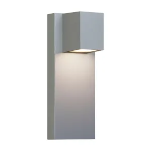 Quadrate 13 In. 2 Lights LED Outdoor Wall Sconce Silver Finish