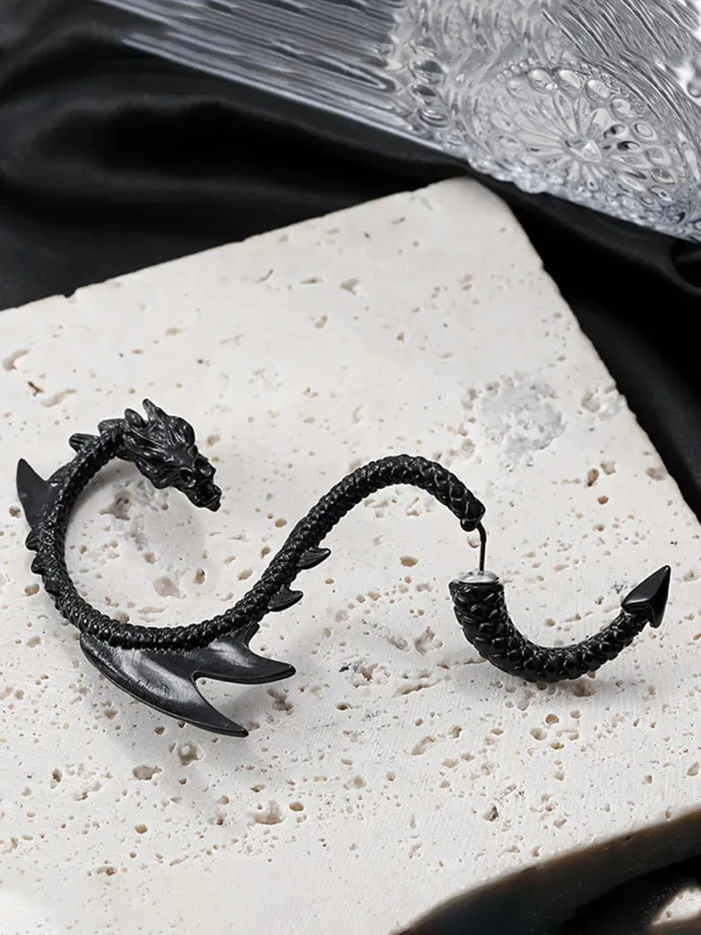 Retro Punk Flying Dragon Earrings for Women 1pcs