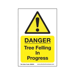 SS0040 Corex Safety Sign - Tree Felling In Progress