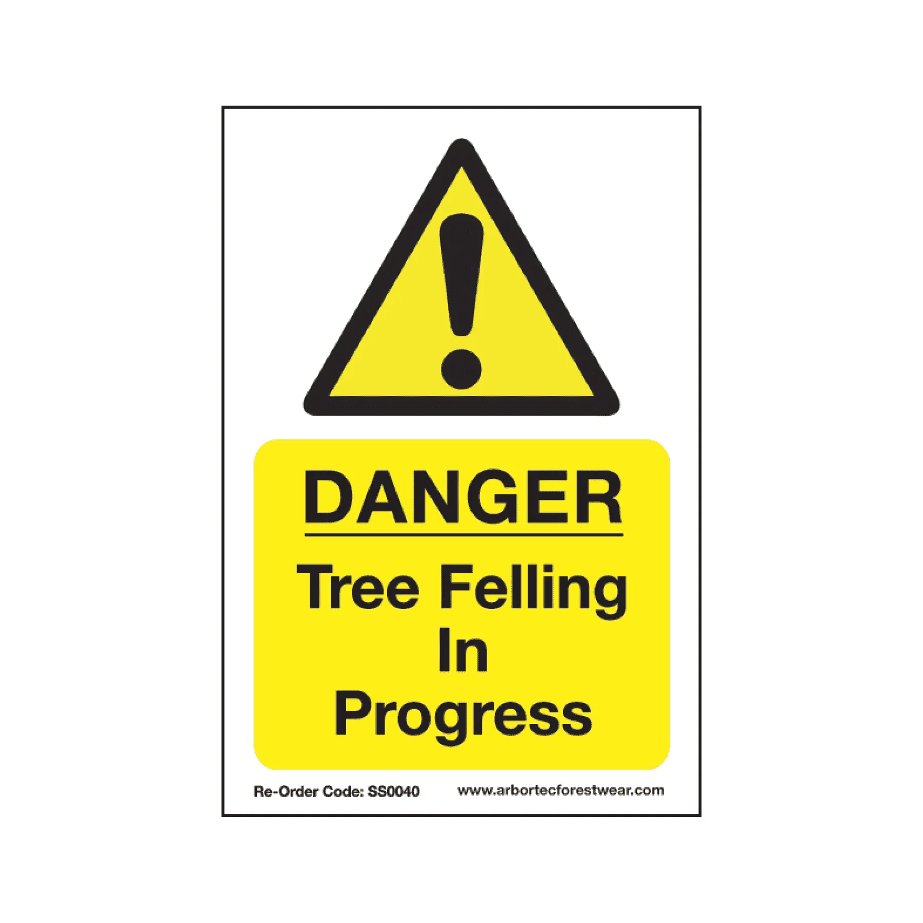 SS0040 Corex Safety Sign - Tree Felling In Progress