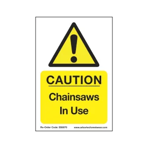 SS0070 Corex Safety Sign - Chainsaws In Use