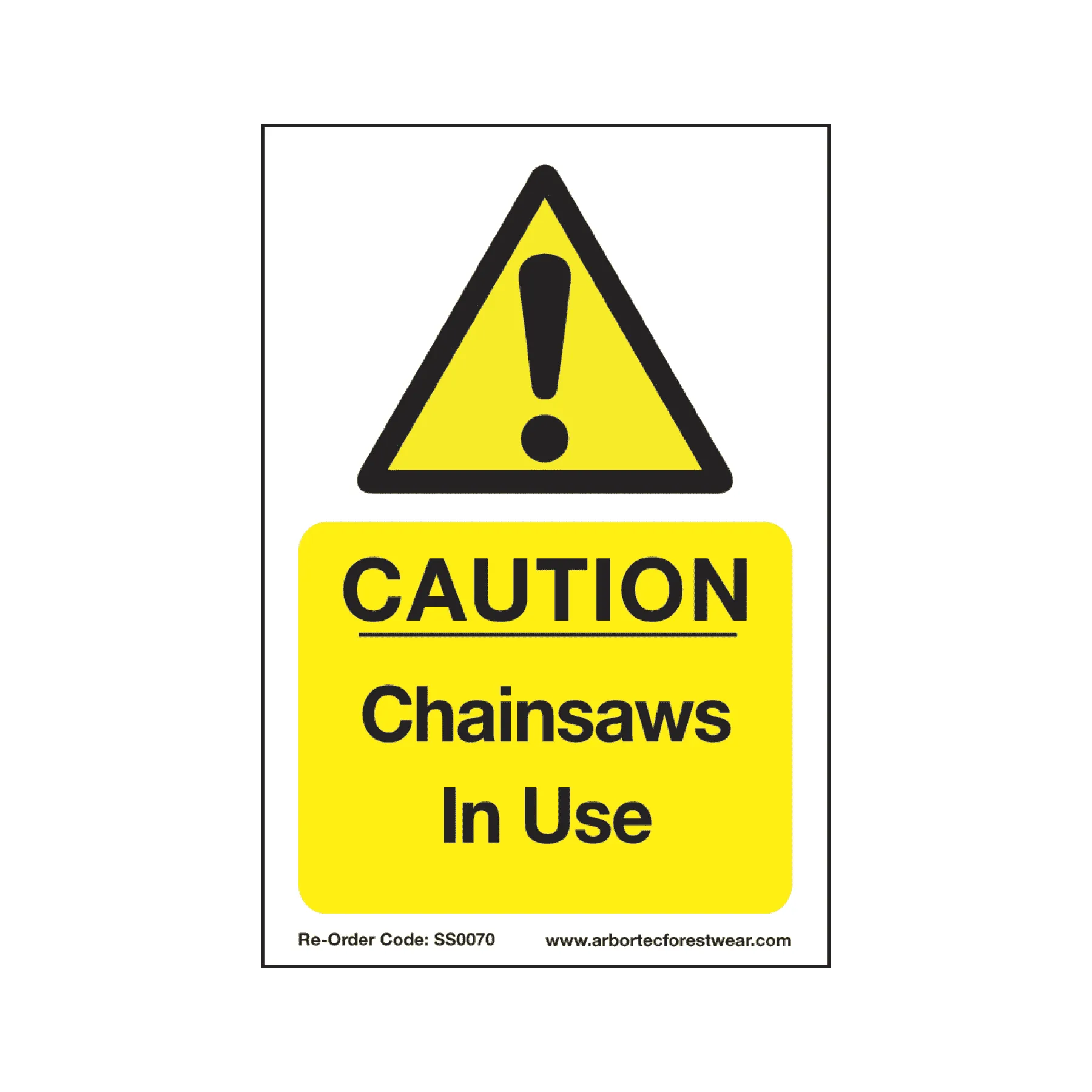 SS0070 Corex Safety Sign - Chainsaws In Use