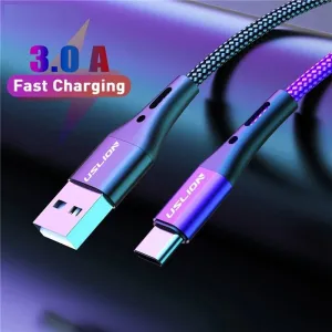 USB Type-C Cable Wire Fast Charging 3A