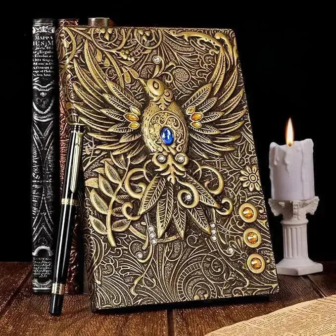 Vintage Retro Dragon Phoenix Journal