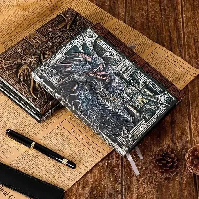 Vintage Retro Dragon Phoenix Journal