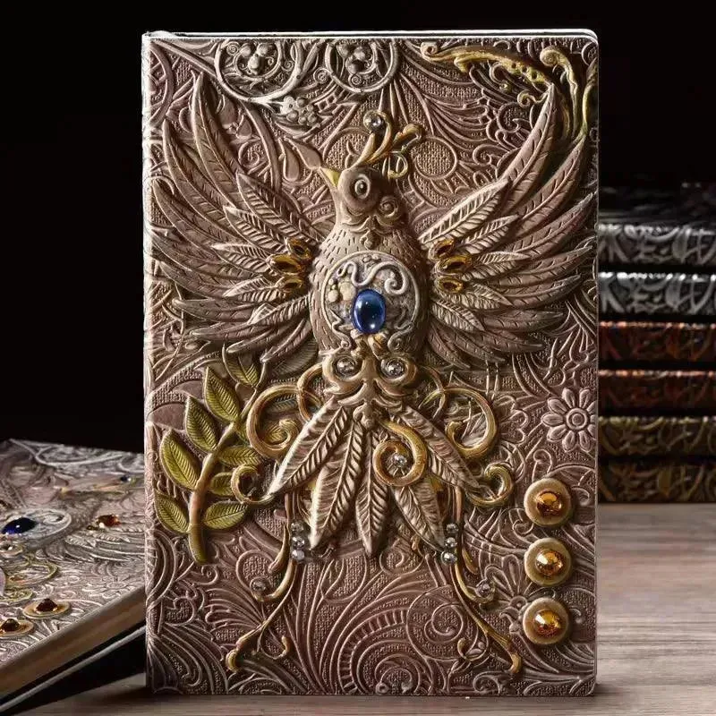 Vintage Retro Dragon Phoenix Journal