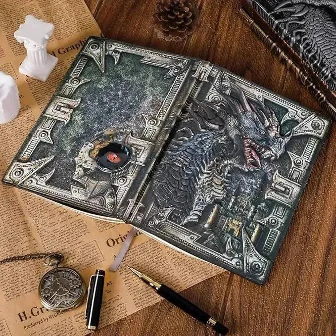 Vintage Retro Dragon Phoenix Journal