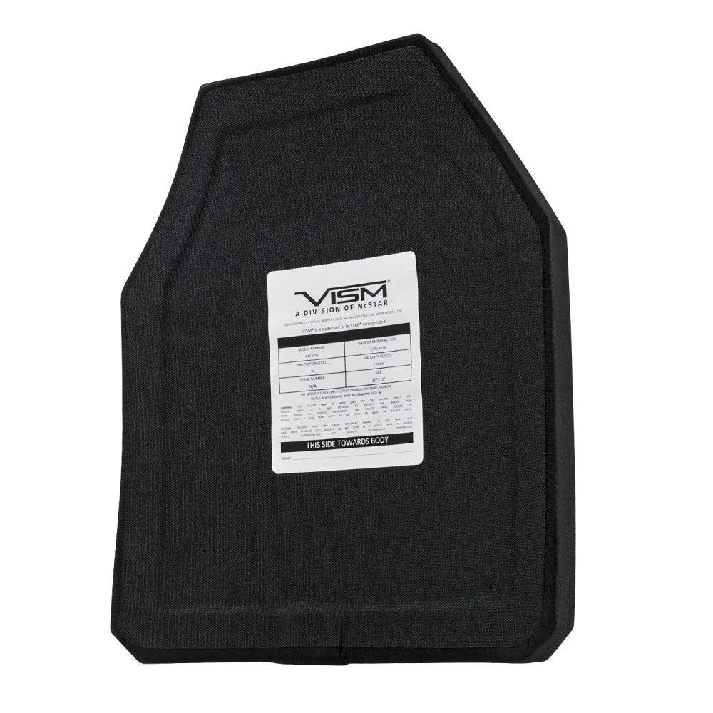 Vism Ceramic & PE Ballistic Plate - 10"X12" - Shooter's Cut