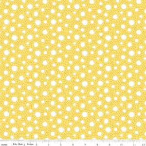 Watercolour Garden Spotty Dotty A Yellow Yardage by Liberty Fabrics