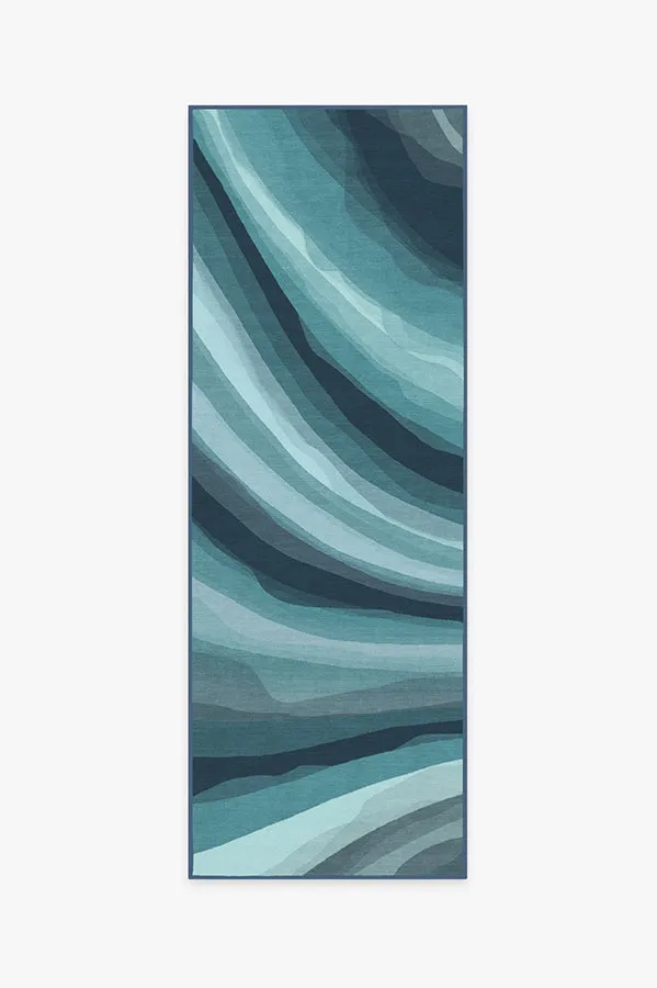 Watercolour Waves Blue Rug