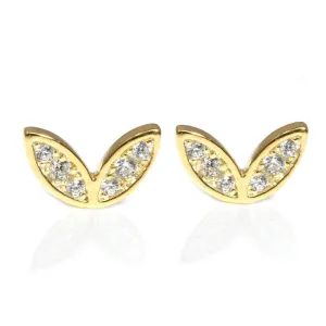 Winged Diamond Earrings - 18ct Yellow Gold