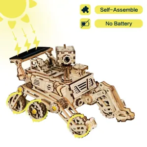 Wooden Solar Energy Powered 3D Moveable  DIY Model