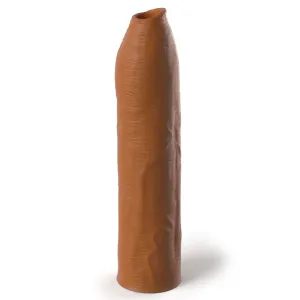 X-Tensions Elite 7 Inch Uncut Silicone Penis Enhancer Flesh Brown